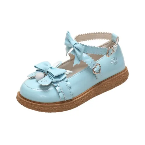 Неон Низкий Топ Детская Кожа Обувь Синий Подростки