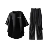 Черный + Черный Футболка Комплект Одежды Флагманский