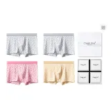 Светло-серый + Светло-серый + Светло-розовый + Светло-желтый [120D Сетчатое дно Ледяной шелк]