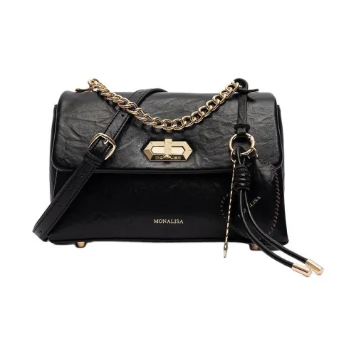 Monna Lisa Коровья кожа Одно плечо Сумка Стандартная Женская Черный Экрю