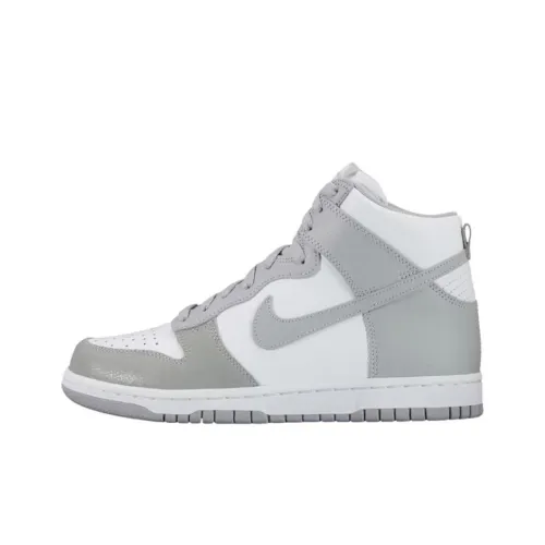 Nike Dunk High Устойчивые к истиранию Высокие Кроссовки для скейтбординга Женские Белые Серые