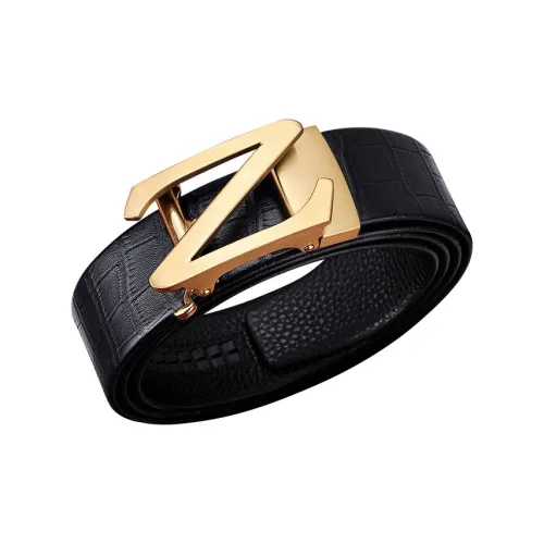 Cheekkiss Ремни из коровьей кожи мужской золотой 3,5 см