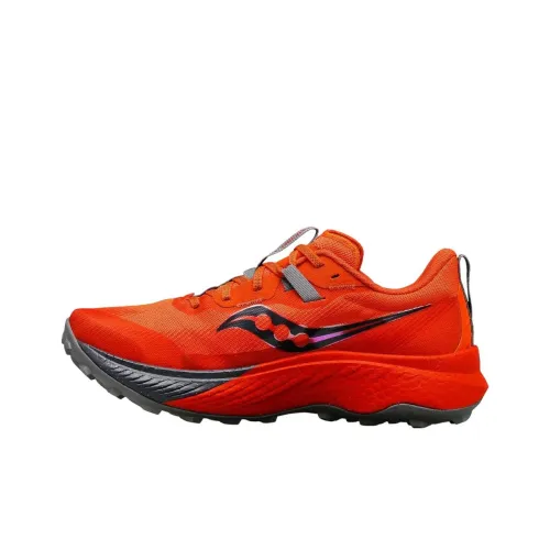 Saucony ENDORPHIN EDGE Износостойкие Низкие Беговые Кроссовки Мужские Красные Оранжевые