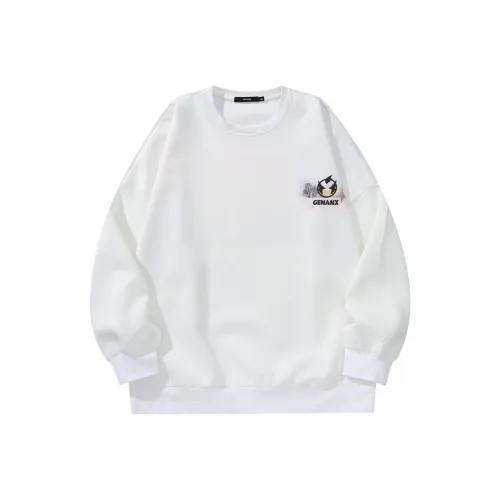 GENANX Белый Унисекс Толстовки
