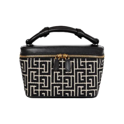 BALMAIN B Army Холст Одно Плечо Сумка Женская Черная