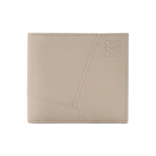 LOEWE Пазл Классический Телячья кожа Кошелек Женские Бежевый