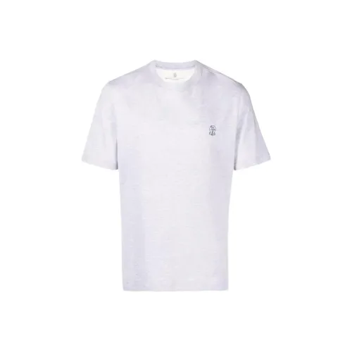 BRUNELLO CUCINELLI Рубашка Мужская Серого цвета