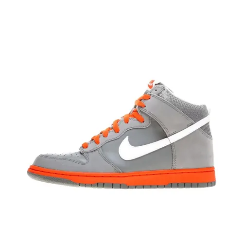 Nike Dunk High Устойчивые к истиранию Высокие Кроссовки для скейтбординга Унисекс Серые