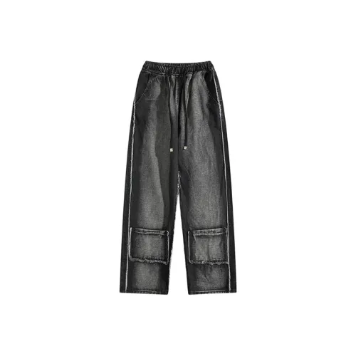 YOUSEKOO Черные Унисекс Джинсы