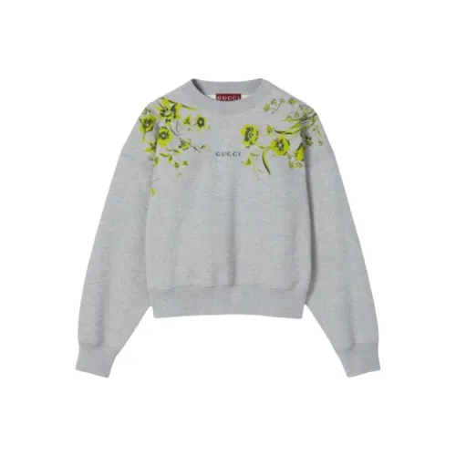 GUCCI FW25 Свитшот Женский Серый Зеленый