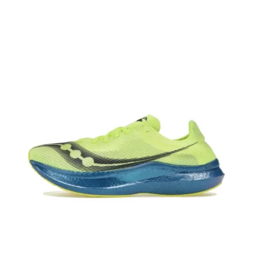 Saucony Endorphin Pro Устойчивый к истиранию Низкий Топ Повседневная Беговая Обувь Мужская Зеленая