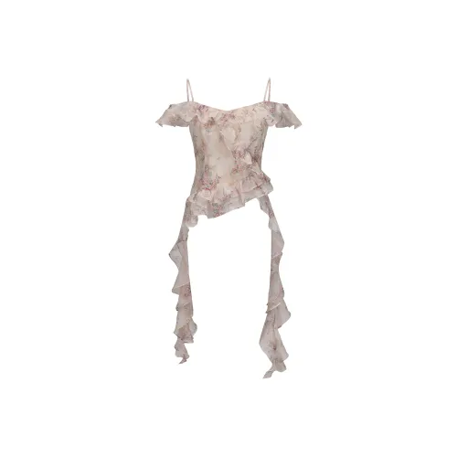 CHIWAWAMEME Blooming Розовые цветы Топ Женские Топы