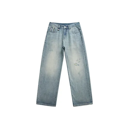 ZENGZHI Светло-синие мужские джинсы