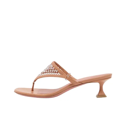 AMINA MUADDI Быстросохнущий Шлепанцы 4,5 см Женские Коричневый