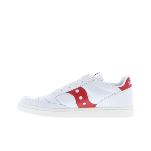 Saucony Jazz Court Аbrasion Resistant Низкие Кроссовки для скейтбординга Унисекс Белый Красный
