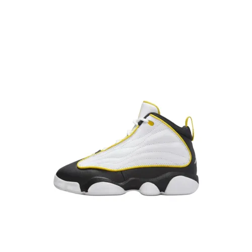 Джордан Pro Strong Abrasion Resistant MID Топ Детские Баскетбольные Кроссовки Белый Детский