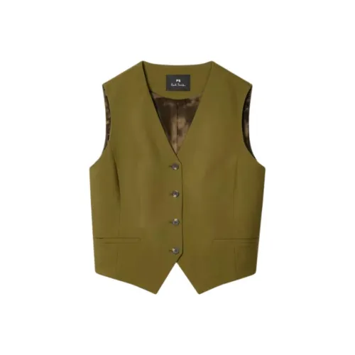 Paul Smith Оливково-зеленый Женские Жилеты