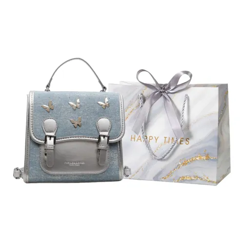 Miss Angel Ткань Рюкзак Стандартный Женский Небесно-Синий Небесно-Синий Черный