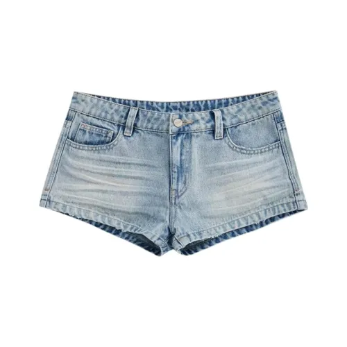 OMOIDAS Светло-синие Женские Джинсовые Шорты