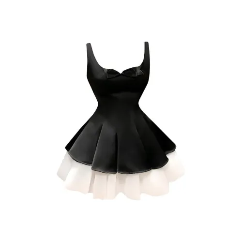 COVT Черные Женские Платья без рукавов