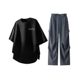 Чёрный + Серый Синий [Футболка, Одежда, Наборы, Флагманский]