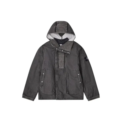 STONE ISLAND Темно-серый Мужской Куртки