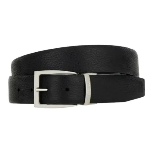 Canali Телячья кожа Коровья кожа Ремни Мужской Черный Ширина 3,5CM