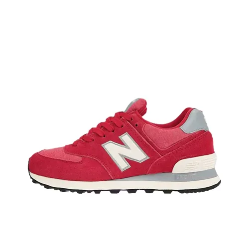 New Balance NB 574 Устойчивый к истиранию Низкий Топ Повседневная обувь Женская Красная