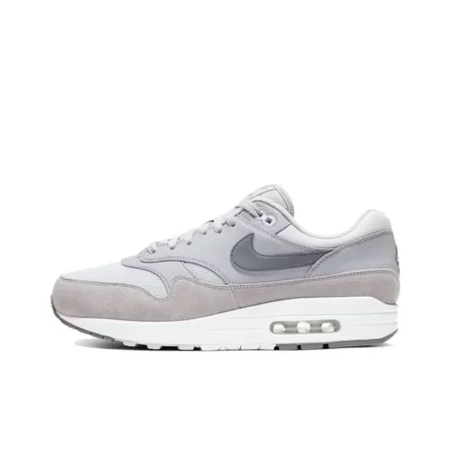 Nike Air Max 1 Устойчивый к истиранию Низкий Топ Повседневная Беговая Обувь Мужская Серый