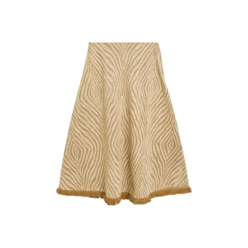 BY MALENE BIRGER COPENHAGEN MBC Повседневный Длинный Юбка Женская Желто-Коричневая