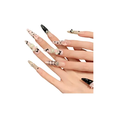 XIAMEIYU Снег Пудра Медведь Румяна Cartoon Cute Ручной Осветляющий Премиум Nail Art 35 мм Фальшивая Погоня Тип Розовый