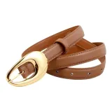 Коричневый с золотой застежкой