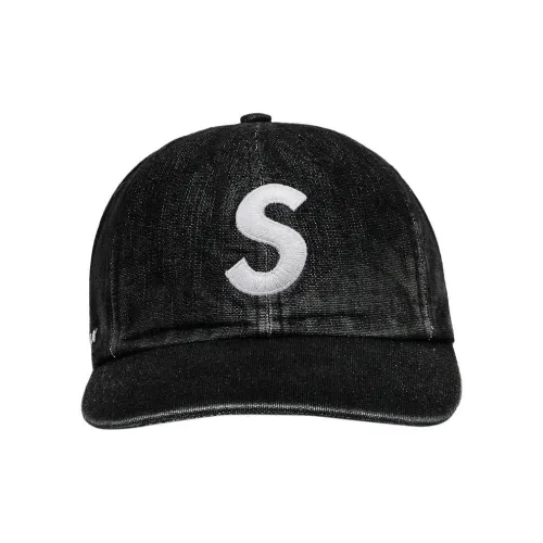 Supreme Хлопковая Смешанная Джинсовая Кепка Унисекс Черная