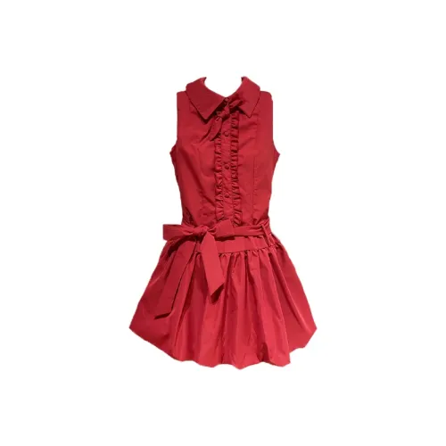 NFV Вишнево-красный Женские Платья без рукавов