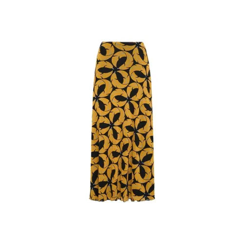 Diane von Furstenberg SS25 Повседневный Длинный Юбка Женские Коричневый