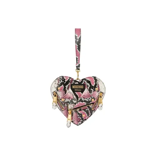 MOSCHINO Телячья кожа Сумка в форме сердца через плечо клатч маленький женский розовый