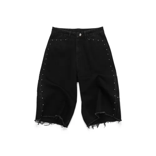 CoosRetro Мужские джинсовые шорты черного цвета