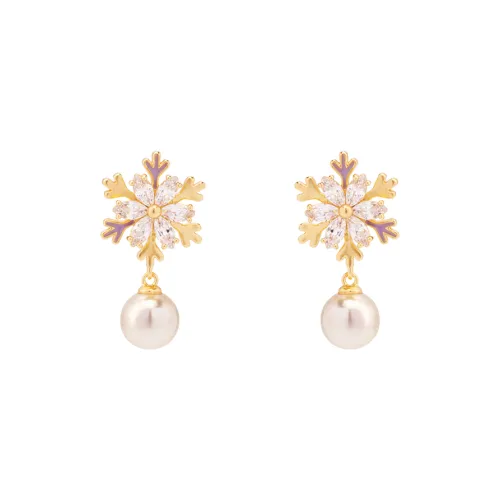 Fellala Искусственная жемчужина Серьги Женские Золото