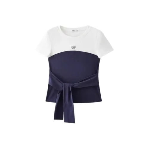 GOSO Цветовой блок Топ Женские T Рубашки