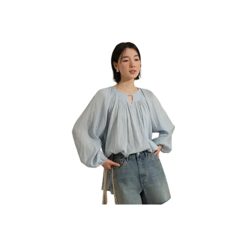 Orange Desire Saltwater Синий Женские Рубашки