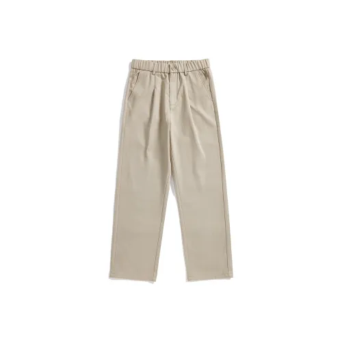 Hansca Осенний Однотонный Минималистский стиль Свободный крой Повседневные Брюки Мужские