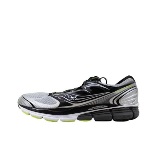 Saucony Hurricane Iso Устойчивый к истиранию Низкий Топ Беговые кроссовки Унисекс Серебристый Черный