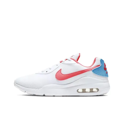 Nike Air Max Oketo Abrasion Resistant Низкие Беговые кроссовки Женские Белые Синие