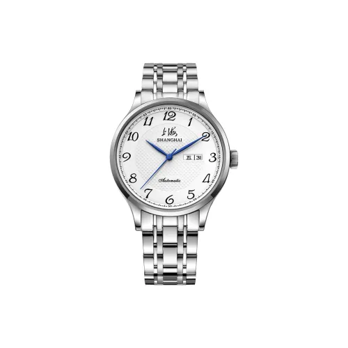 Шанхай Автоматический Механический Механизм Мужские Часы National Watch 40,5 мм Белый