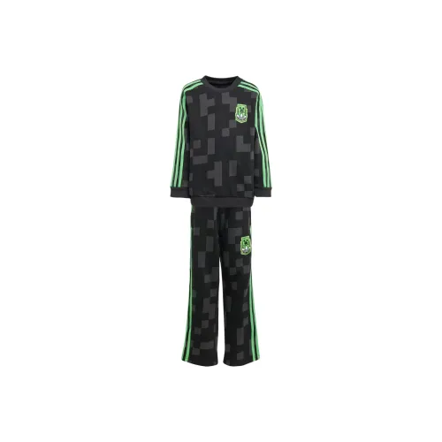 Adidas Originals X Minecraft Коллаборация Повседневная спортивная одежда Черный для детей 3-7 лет