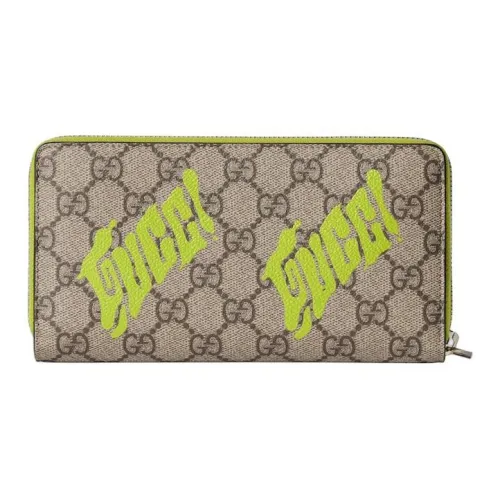 GUCCI GG Monogram Ткань с покрытием Кошелек Женские Коричневый Зеленый