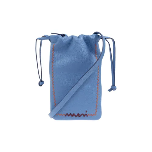 MARNI Рельефная Телячья Кожа Чехол для телефона Женский Синий