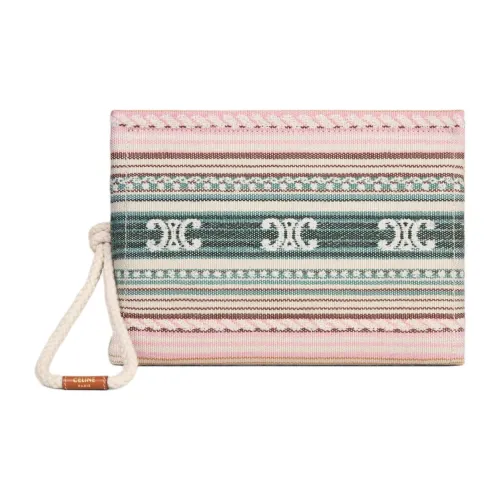 CELINE Triomphe Ткань Клатч Женские Многоцветный