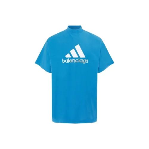 Balenciaga x Adidas Синий Мужской T-рубашки