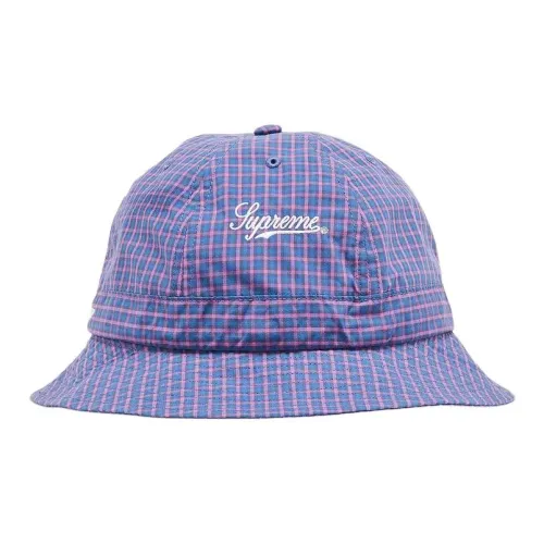 Supreme Хлопковая Смешанная Панама Унисекс Синяя